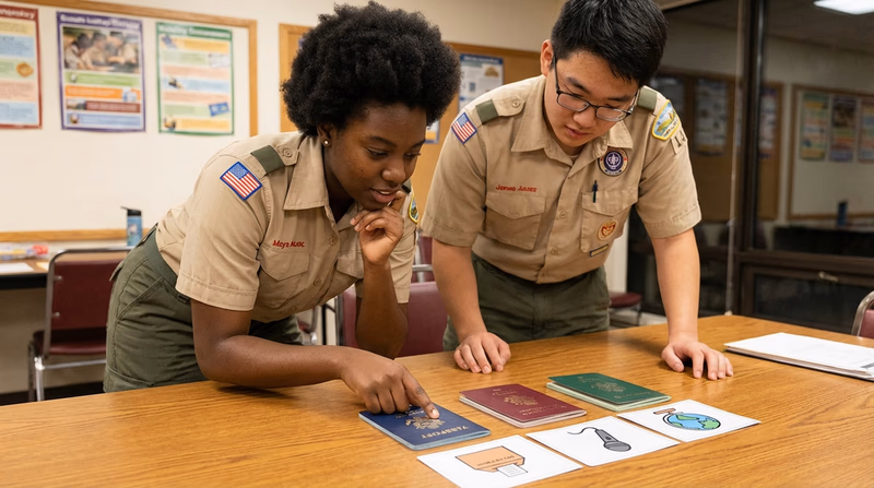 An illustrated side-by-side comparison showing three different passports with icons representing rights like voting, speech, and travel around them