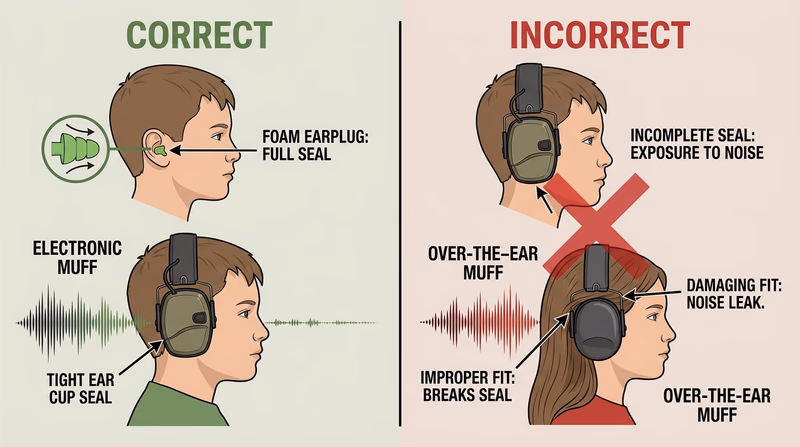 Comparison of foam earplugs, over-the-ear muffs, and electronic hearing muffs